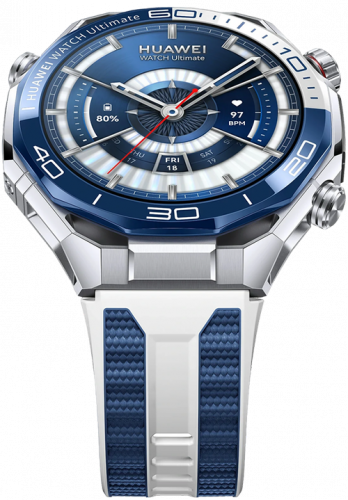 Смарт-часы HUAWEI WATCH Ultimate 2 (March-B29) Dual-color Fluoroelastomer Strap, Blue фото 8