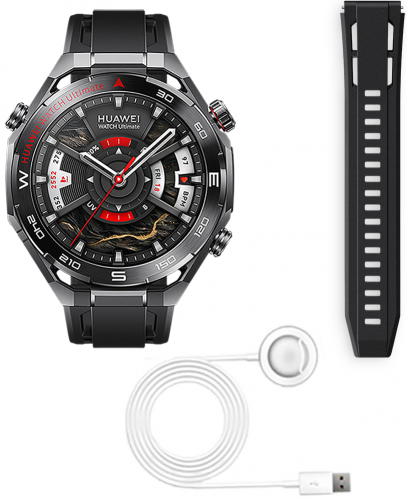 Смарт-часы HUAWEI WATCH Ultimate 2 (March-B19) Fluoroelastomer Strah,Black фото 5