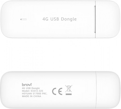 Модем HUAWEI Brovi 4G USB Dongle (E3372-325) White фото 3